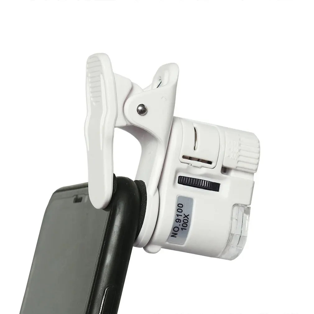 100X Phone Microscope Magnifier – clipped onto phone camera