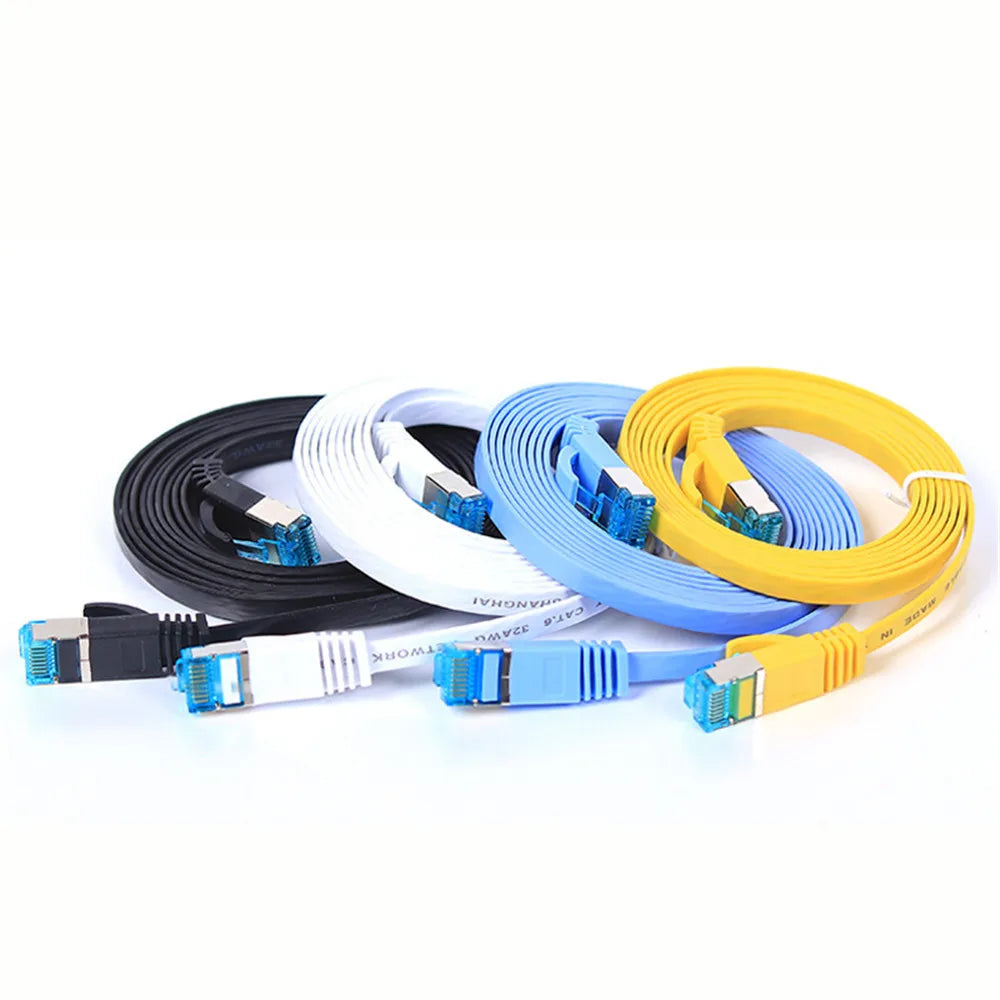 CAT6 Flat Ethernet Patch Cable – cable coiled view