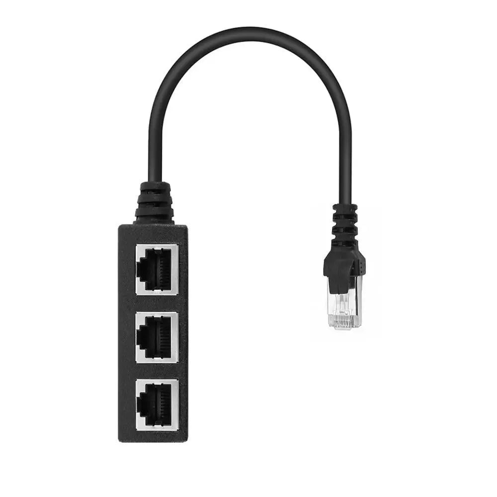 3-in-1 RJ45 Ethernet Splitter – connected setup