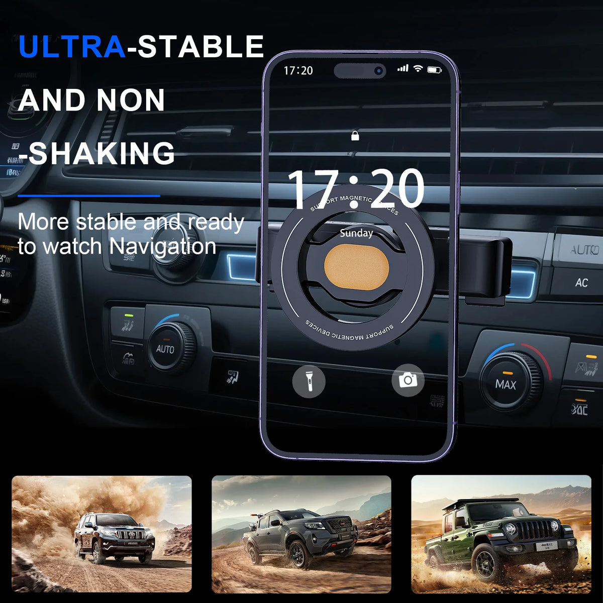 Magnetic Car CD Slot Phone Holder – magnet strength close-up