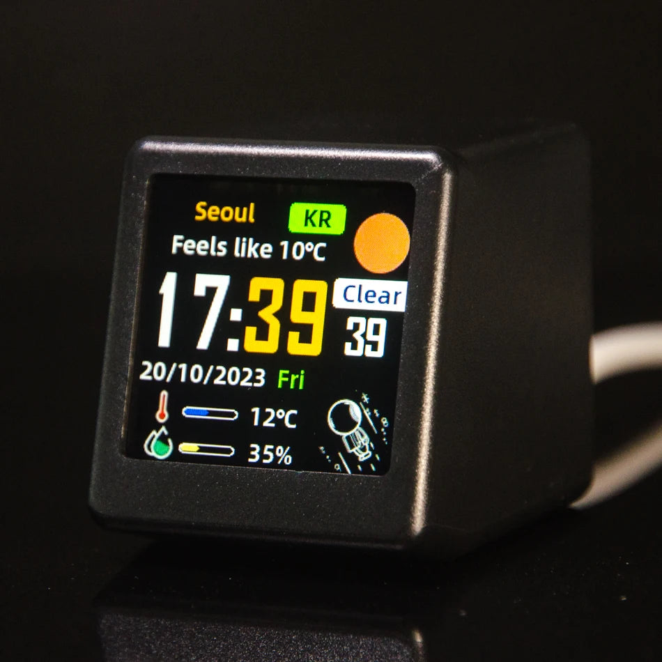 Mini Smart WiFi Weather Clock – night display mode