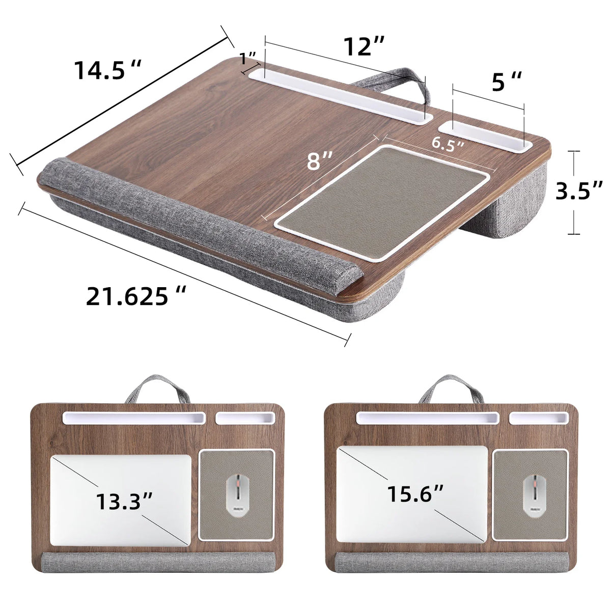 Anti-Slip Laptop Desk with Mouse Pad – material close-up