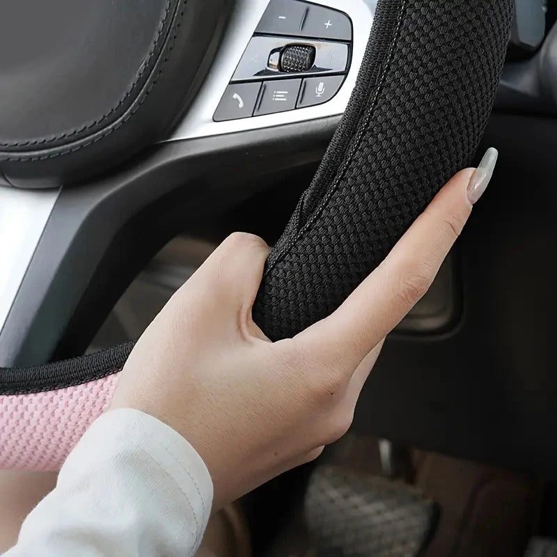 Cartoon Cat Ears Steering Wheel Cover – color options