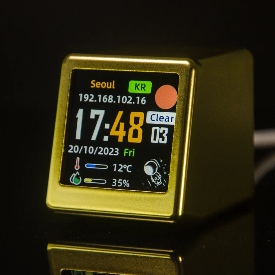 Mini Smart WiFi Weather Clock – desk placement