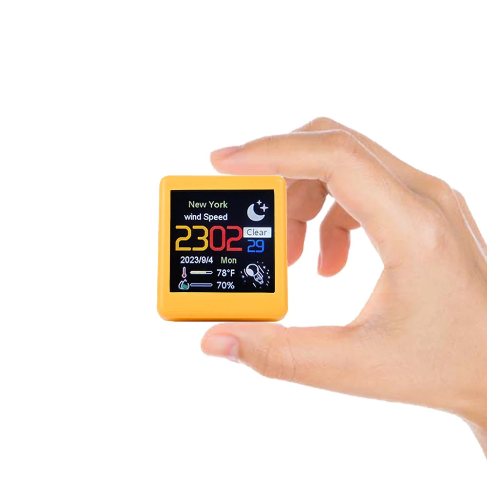 Smart WiFi Weather Station Clock – back view ports