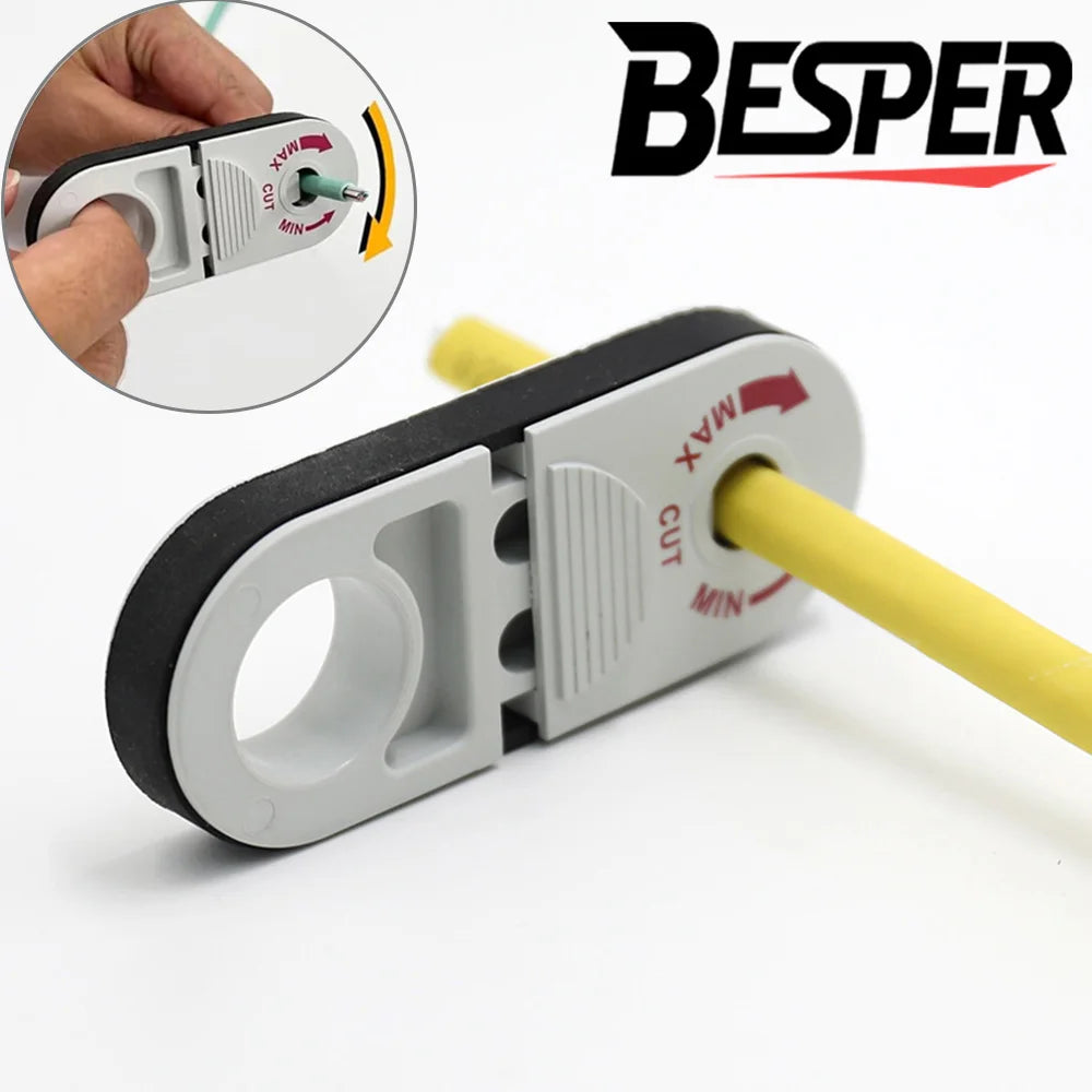 Pocket Coaxial Cable Stripper – tool closed pocket size