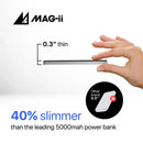 Mag-Ii Ultraslim Modular Power Bank, Magsafe Battery Pack, 5000Mah Extra Slim, 15W Fast Charge, Magnetic Power Bank with Dual Sided Magnets