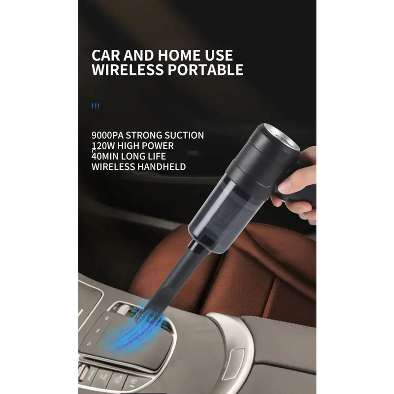 New 12000Pa Wireless Car Vacuum Cleaner USB Charging 1800mAh Portable Cleaning