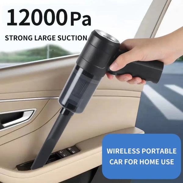 New 12000Pa Wireless Car Vacuum Cleaner USB Charging 1800mAh Portable Cleaning