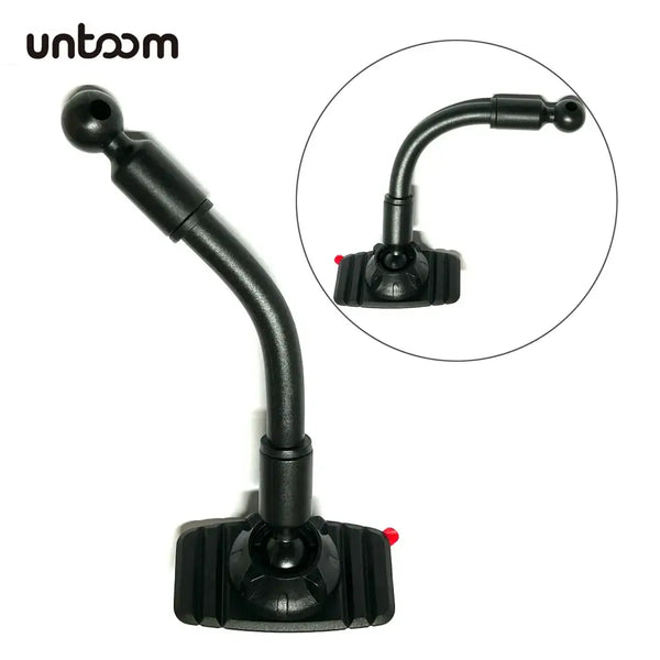 Adjustable black mounting arm with ball head base for 17mm ball car phone holder