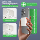 3 in 1 5000Mah Mini Magnetic Wireless Fast Charging Portable Power Bank, Portable Powerbank, Multifunctional Mobile Power, Universal Power Bank for Outdoor Sports, Travel, Phone, Magnetic Power Bank Charger, Magnetic Battery Pack, Travel Gadgets