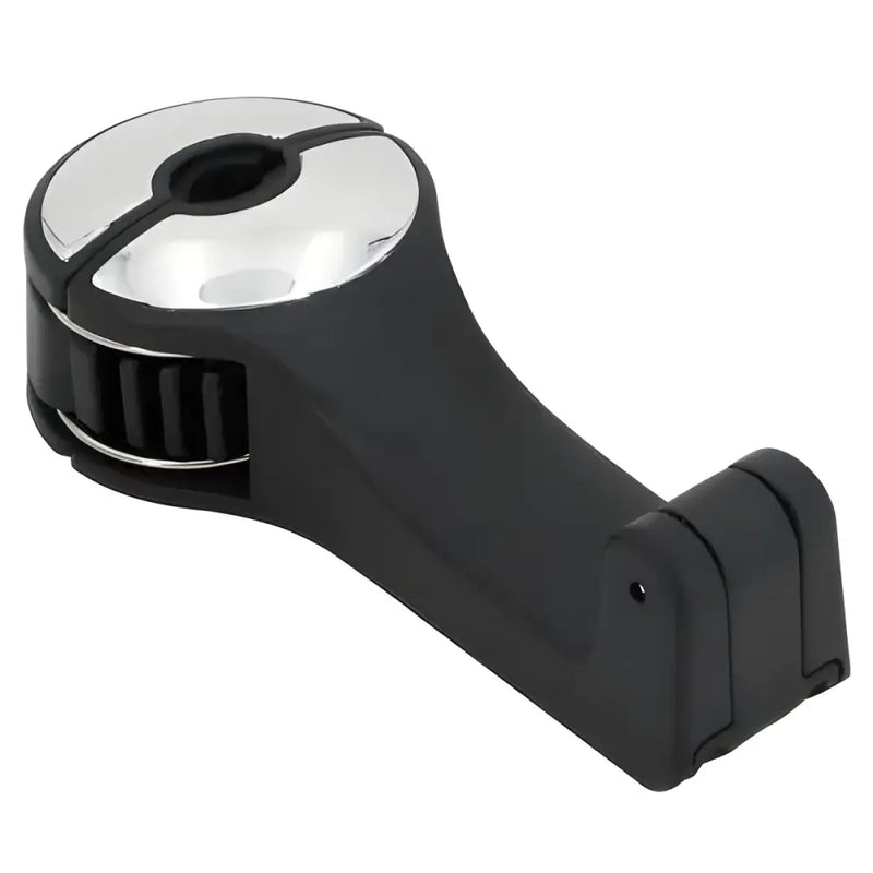 Door stopper featuring metallic top and black plastic base for 360° rotatable phone holder