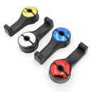 Colorful fishing reel handles in yellow, white, blue, and red for 360° rotatable phone holder