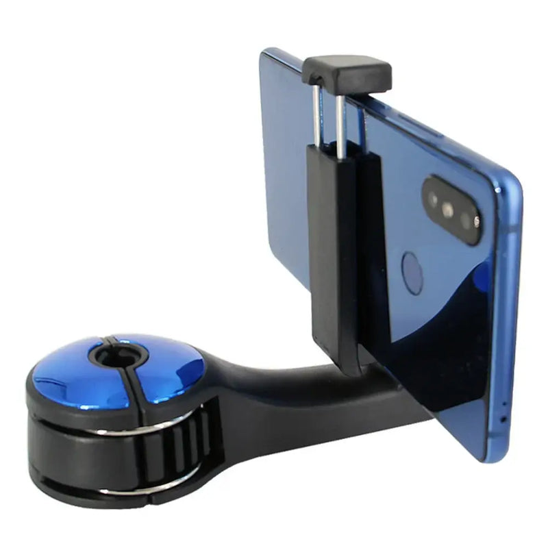 360° rotatable phone holder hook for car headrest with adjustable clamp and rotating base