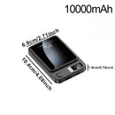 Portable Magnetic Mini 10000Mah Wireless Fast Charger with LED Digital Display for Outdoor Travel and Emergency Power for Phone, Magnetic Powerbank Charger