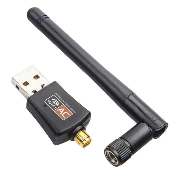 USB Wi-Fi adapter with detachable antenna for 600Mbps high-speed streaming and gaming