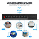 Amcrest 8-Port Poe+ Switch AGPS8E8P-AT-96-V2, 8-Ports, Power over Ethernet, 802.3Af/At 96W