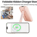 Foldable Magnetic 10000Mah Powerbank with Hidden Stand & Dual Cable System Charge 5 Devices at Once Shared Power Zero Delay 22.5W Wired 15W Wireless Smart LED Display Fully Compatible with Ios Android Ultimate Game Changer