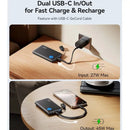 INIU Portable Charger Ultra Slim Lightweight 45W Quick Charging 10000Mah PD Power Bank with Dual USB-C Ports Fast Charge High Capacity Battery