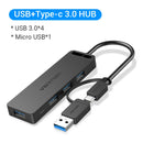 USB-C 4-Port Hub with Charging - USB 3.0 Splitter