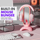 Headphone Stand with RGB, Mouse Bungee Holder, and USB Hub Charger