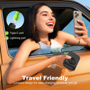 SEANCHEER P05 Portable Charger, Magnetic Power Bank, Small Wireless Powerbank, Battery Pack10000Mah Travel Essentials Fast Charging with Built in Cable, Foldable Wall Plug for Iphone,Samsung,Andriod,Back to School,Back to School Haul