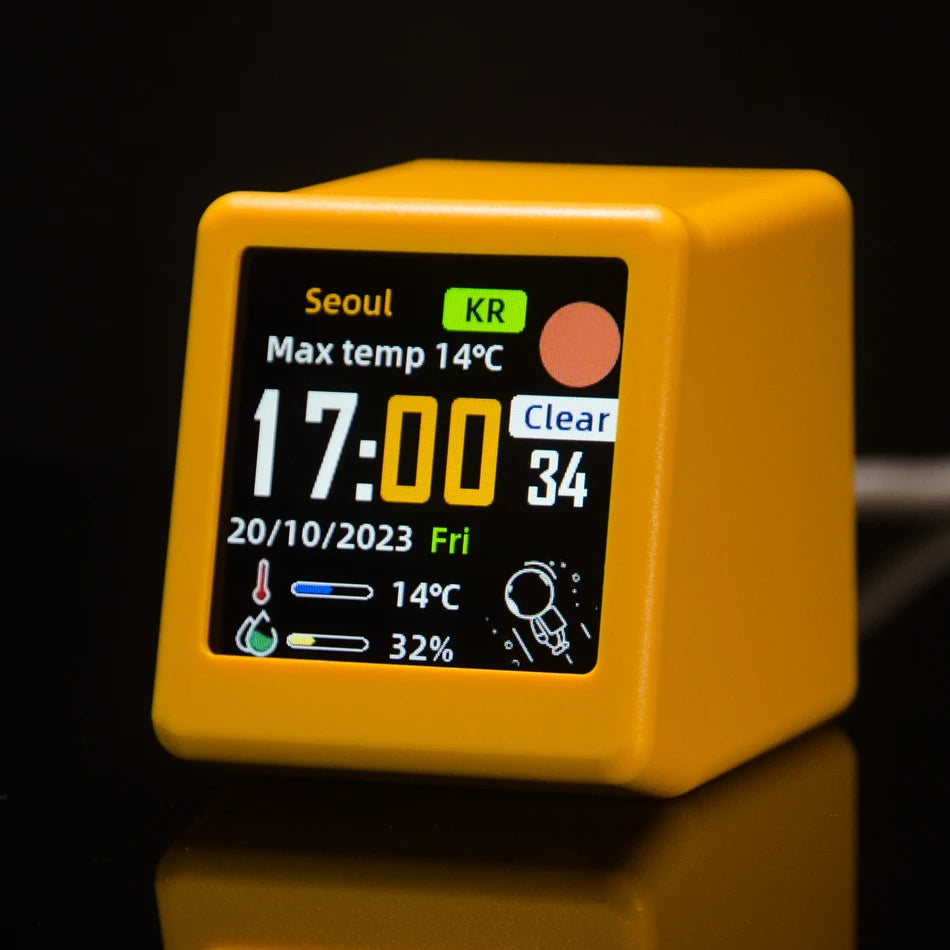 Mini Smart WiFi Weather Clock – back view ports