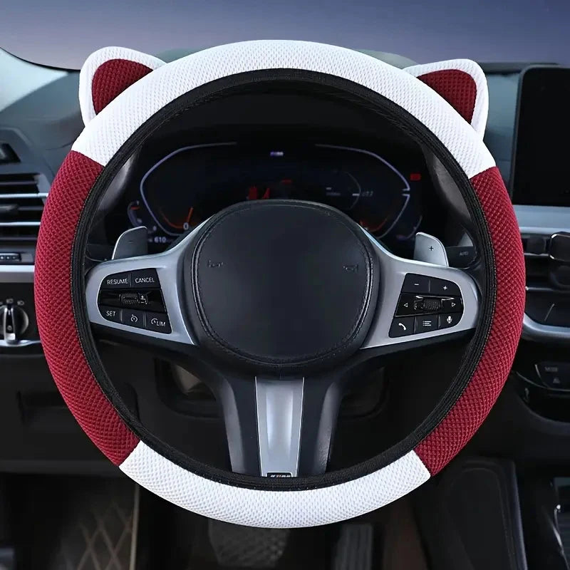 Cartoon Cat Ears Steering Wheel Cover – size chart