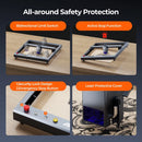 ACMER P2 33W lasers Engraver With Air Assist  Industrial Rails Wifi APP Control Laser Cutting Machine Carve Wood aluminium oxide