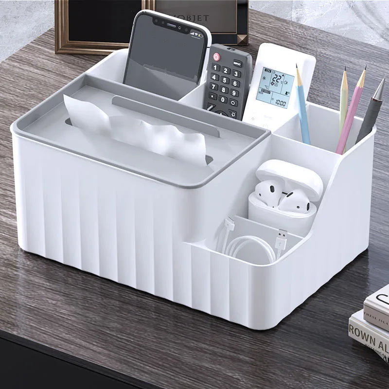 6-Section Desk & Tissue Organizer – organizer front view