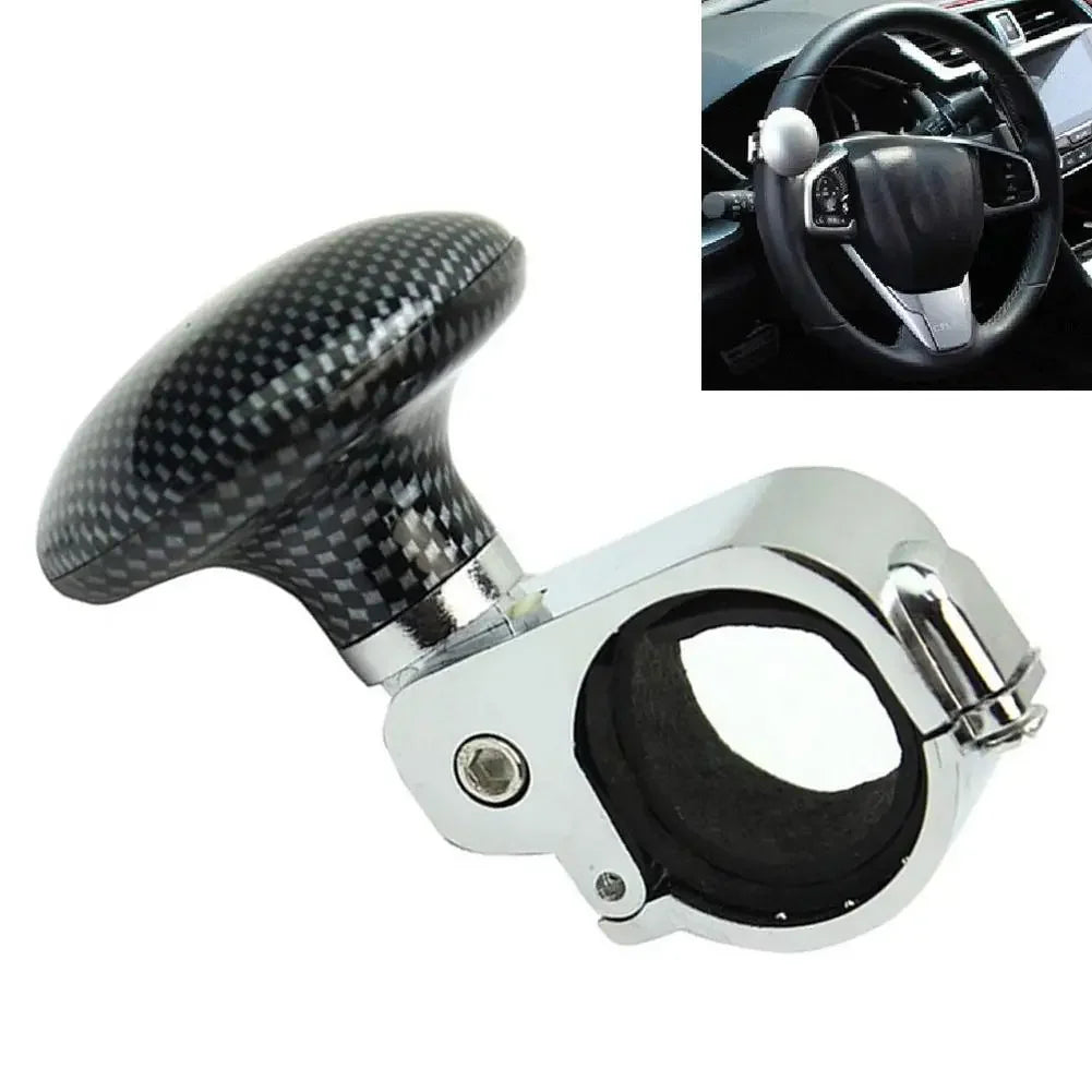 Carbon Fiber Steering Wheel Knob – knob installed on wheel