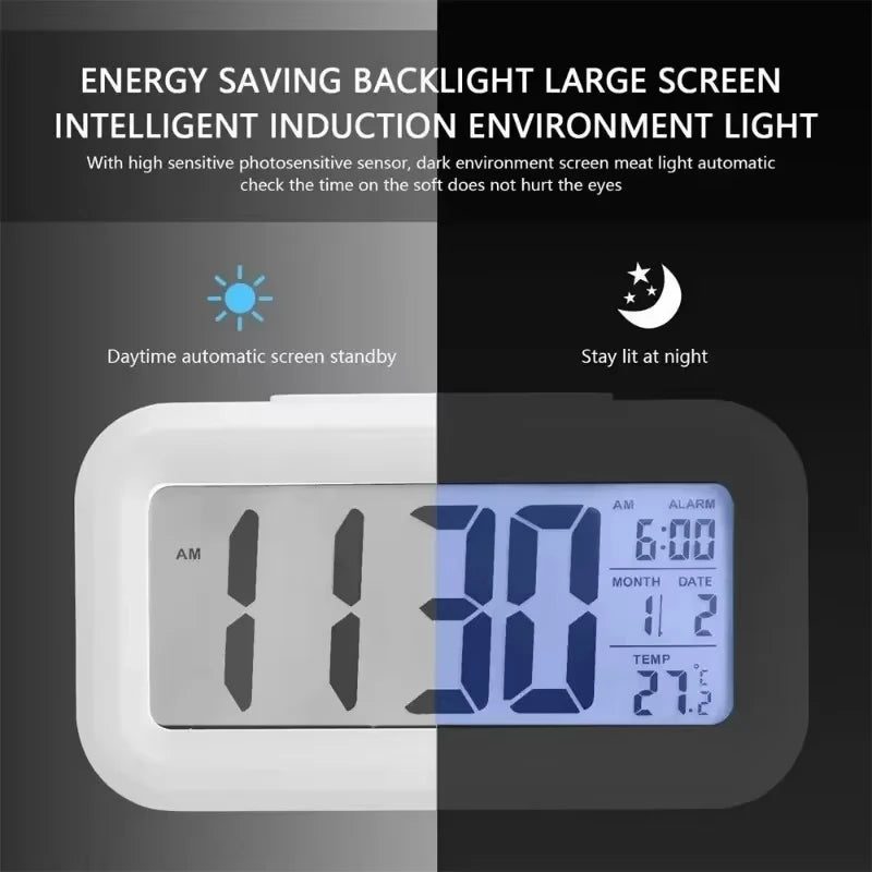 Backlit Multi-Function Digital Desk Clock – calendar screen detail