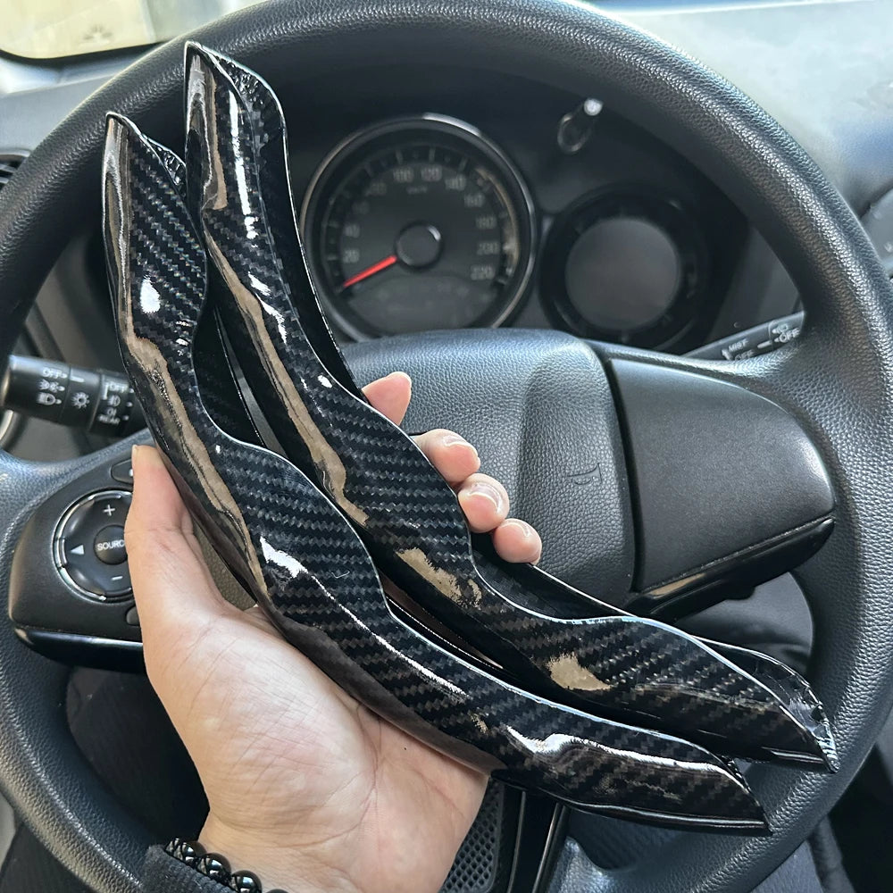 Glossy Carbon Fiber Steering Wheel Cover Set – lifestyle shot