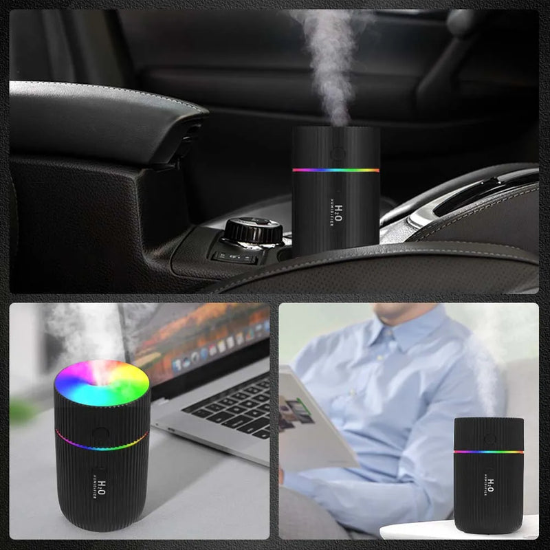 Car Air Humidifier USB Aroma Diffuser Ultrasonic Essential Oil Diffuser with LED Car Air Purifier Aroma for Home Appliance