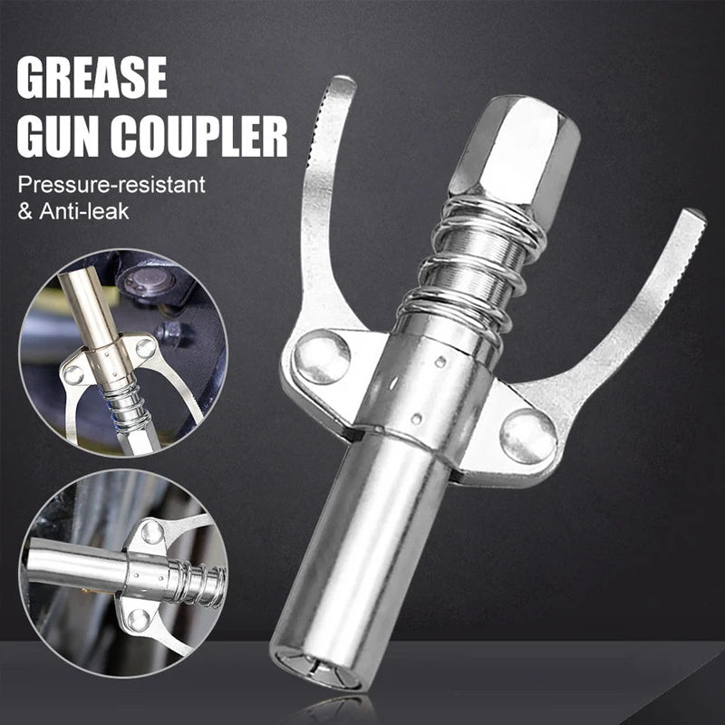 10000psi High Pressure Grease Gun Coupler Lock Manual oil Grease Gun pump Nozzle Double handle Grease Gun Nozzle