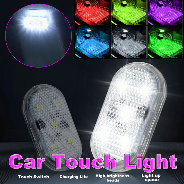 1pc Touch Sensor USB LED Interior light LED Lamp Car Ceiling Lamp Reading Light Car Decorations Roof Interior Lighting