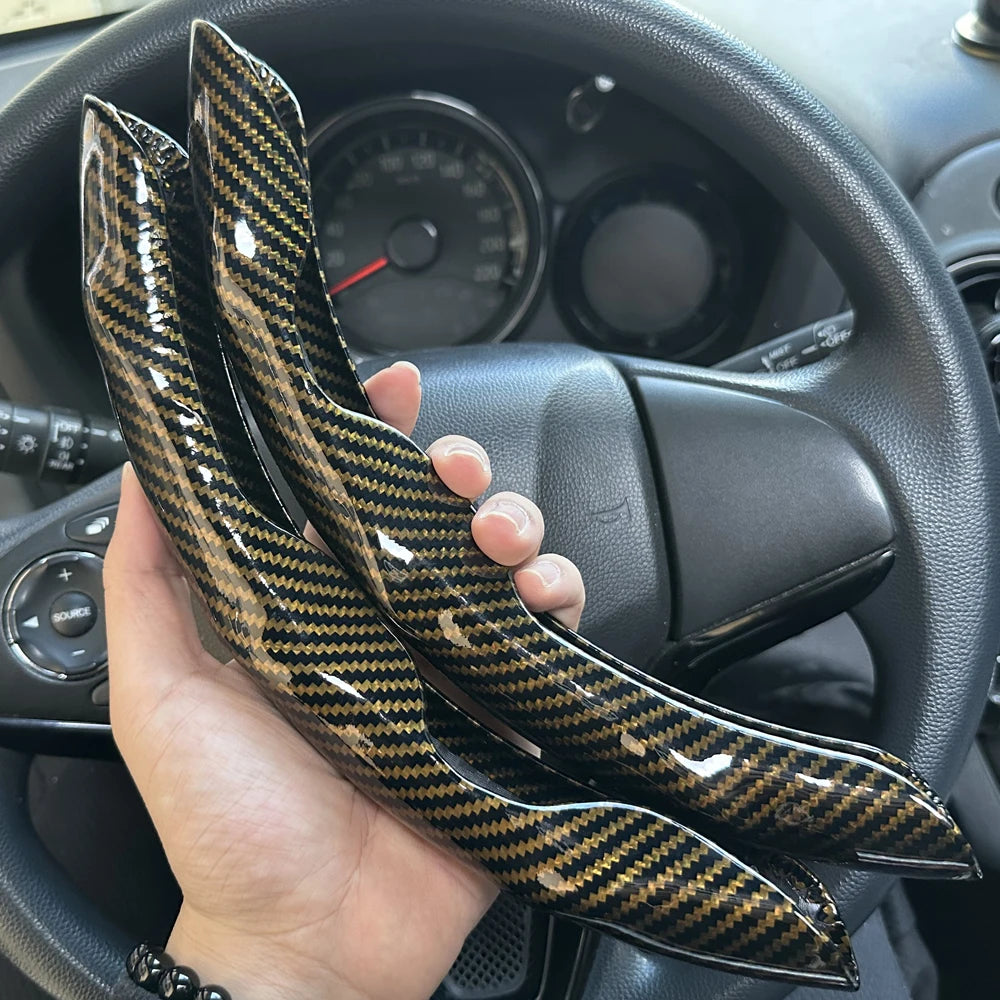 Glossy Carbon Fiber Steering Wheel Cover Set – material close-up