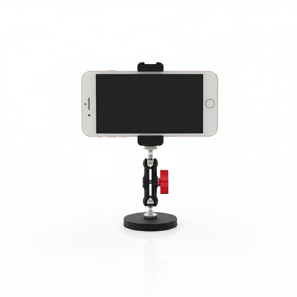 Magnetic Gym Tripod Phone Holder – recording setup
