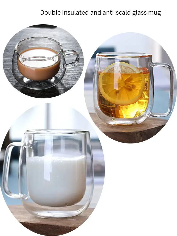 NoEnName_Null Transparent Double Wall Glass Cup Set for Hot Beverages