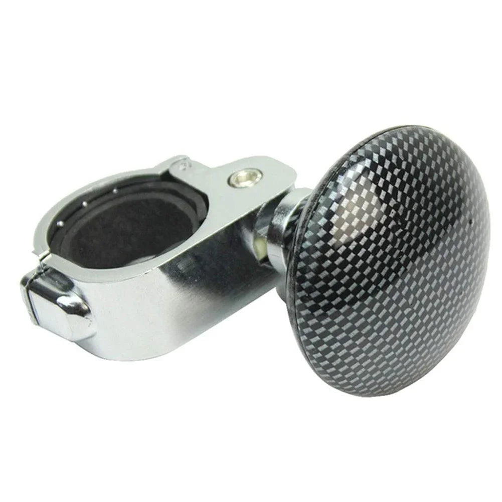 Carbon Fiber Steering Wheel Knob – grip detail in hand