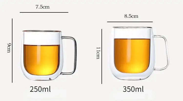 NoEnName_Null Transparent Double Wall Glass Cup Set for Hot Beverages