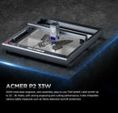 ACMER P2 33W lasers Engraver With Air Assist  Industrial Rails Wifi APP Control Laser Cutting Machine Carve Wood aluminium oxide