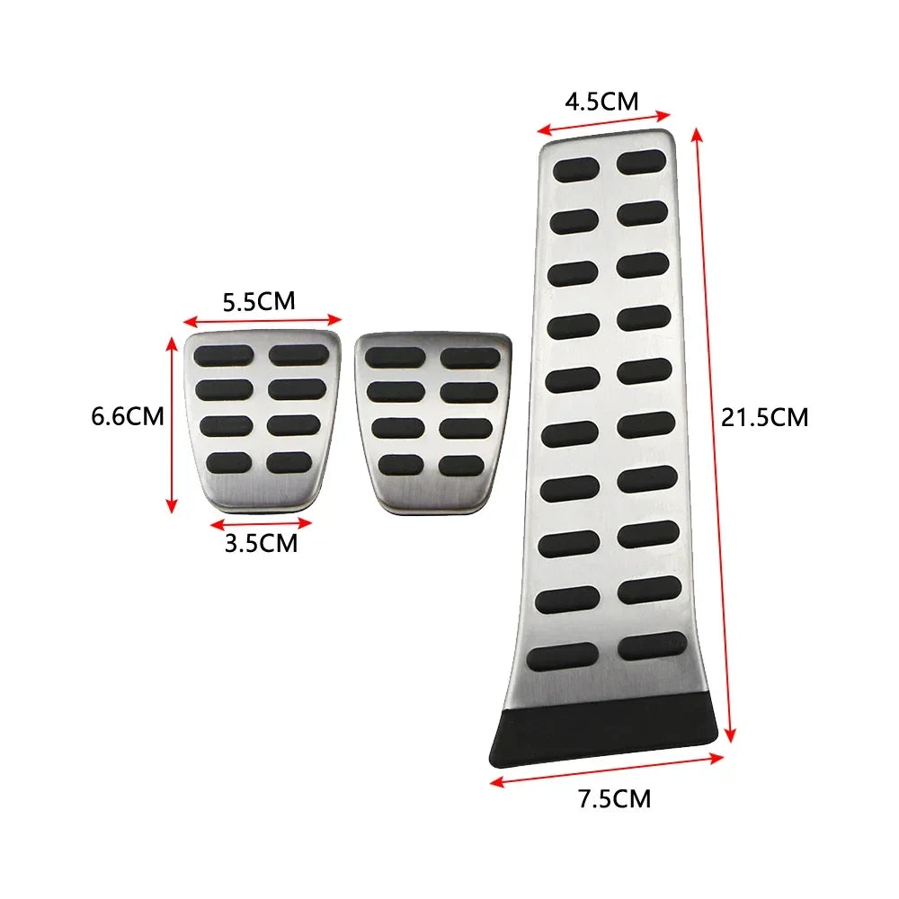 Custom-Fit Car Pedal Covers – compatible models chart