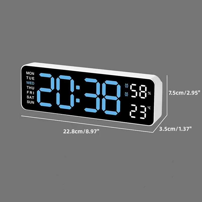10-Inch LED Alarm Clock with Thermometer – packaging