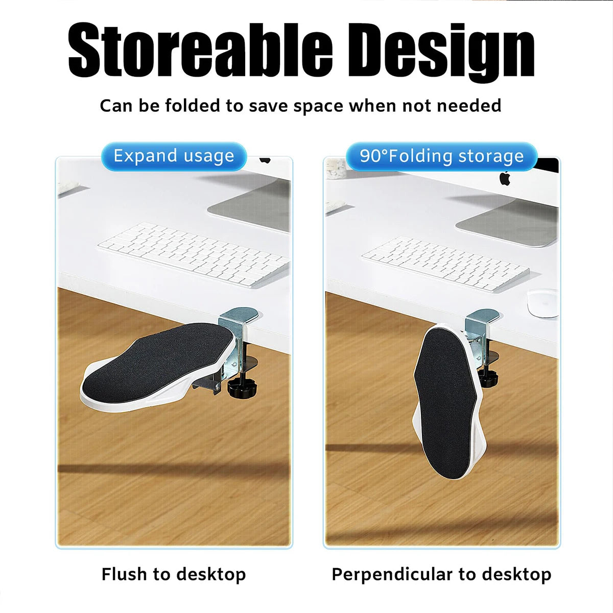 Adjustable Computer Arm Wrist Support Bracket – adjustable height demo