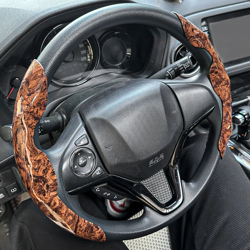 Glossy Carbon Fiber Steering Wheel Cover Set – fitting demonstration