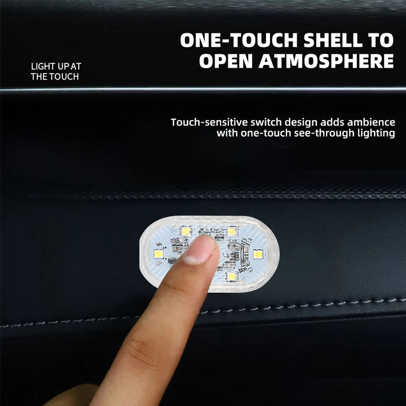 1pc Touch Sensor USB LED Interior light LED Lamp Car Ceiling Lamp Reading Light Car Decorations Roof Interior Lighting