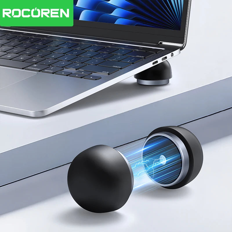 Rocoren Magnetic Laptop Cooling Stand – magnetic feet close-up