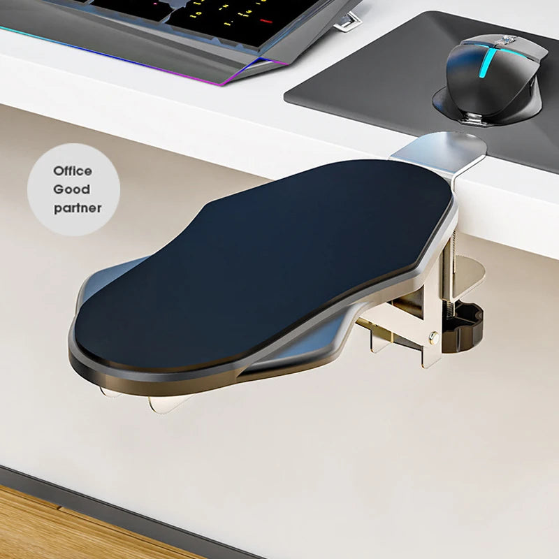Adjustable Computer Arm Wrist Support Bracket – mounted on desk edge