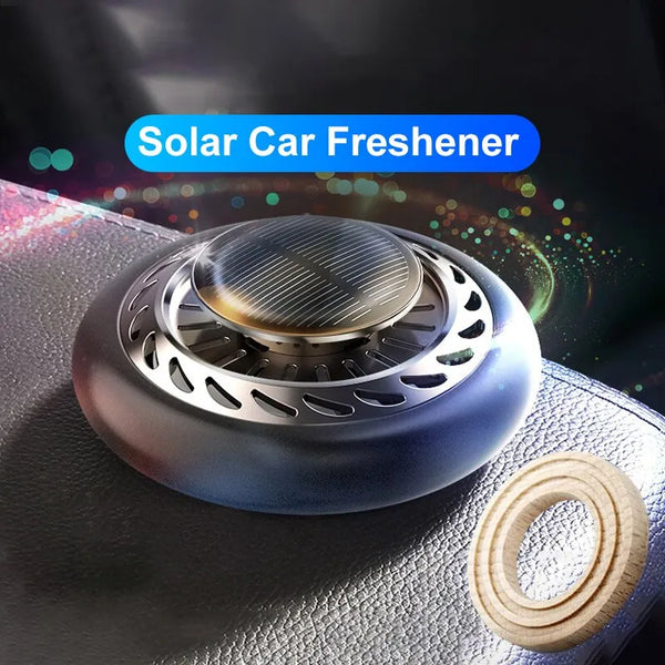 Car Air Freshener Creative Solar Rotation UFO Perfume Diffuser Small Lasting Fragrance Air Purifier Car Interior Accessories
